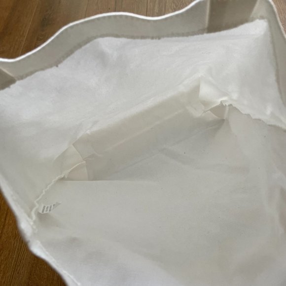 Bride Gold Metallic Lettering White Reusable Small Canvas Tote Bag - Picture 8 of 9